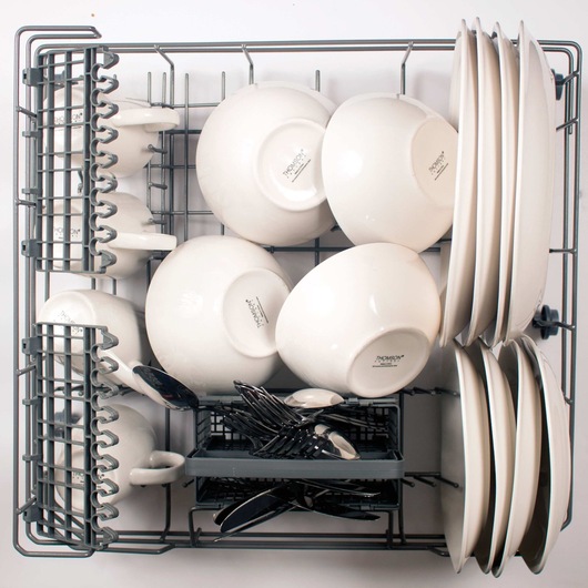 Profile of 6 Place Setting Compact Countertop Dishwasher.