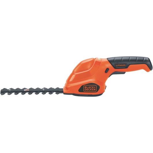 Profile of lithium 2 in 1 garden shear and shrubber combo.