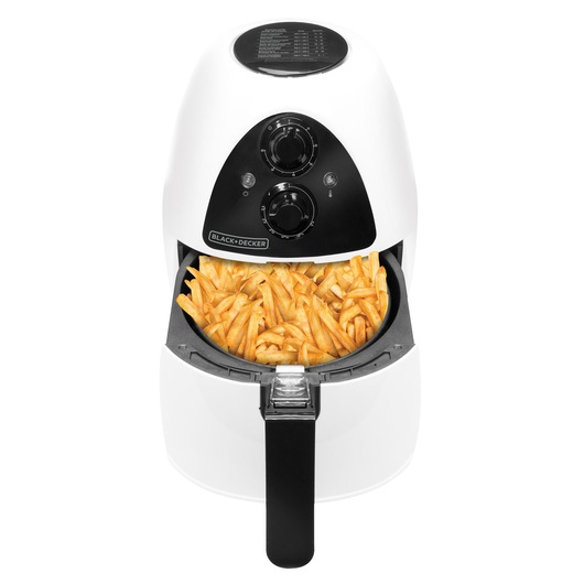 2 Litre Purifry Air Fryer with fries inside.